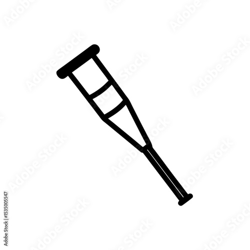 crutch icon on white background  .svg
