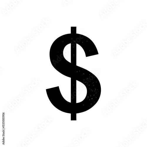 dollar sign icon on white background  .svg