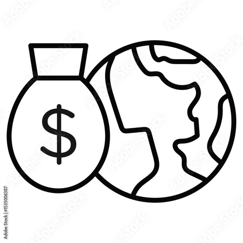 Capitalism icon simple flat icon vector symbol
