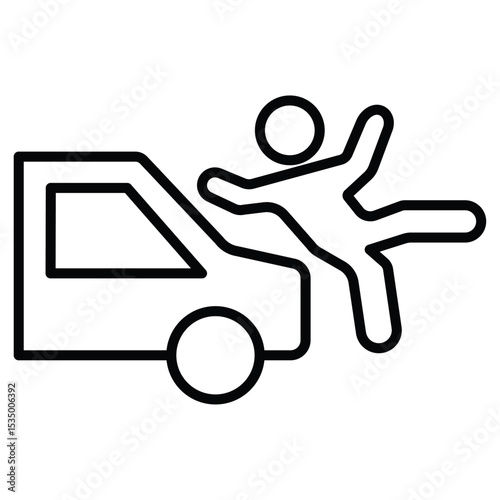 car Accident icon simple flat icon vector symbol