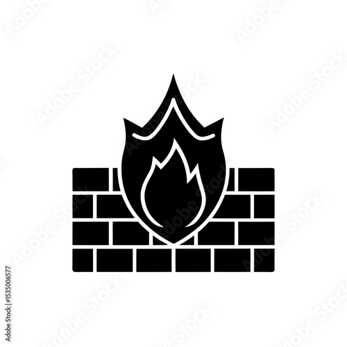 firewall icon on white background  .svg