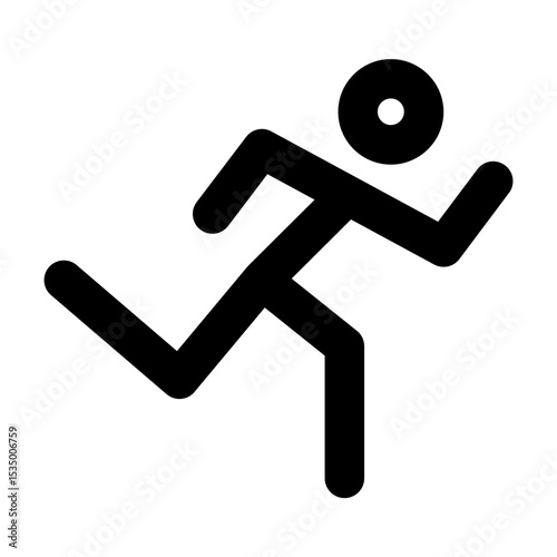 Line vector icon running representing sport and physical activity. Perfect for fitness apps, workout dashboards, and active lifestyle designs. Scalable SVG format for easy customization.