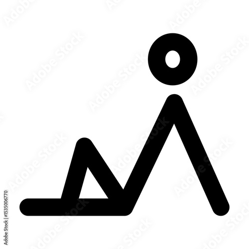 Line vector icon fitness representing sport and physical activity. Perfect for fitness apps, workout dashboards, and active lifestyle designs. Scalable SVG format for easy customization.