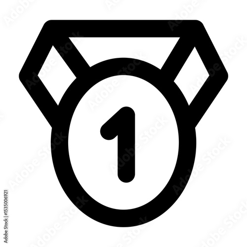 Line vector icon award representing sport and physical activity. Perfect for fitness apps, workout dashboards, and active lifestyle designs. Scalable SVG format for easy customization.