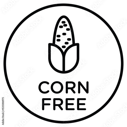 corn free icon simple flat icon vector symbol
