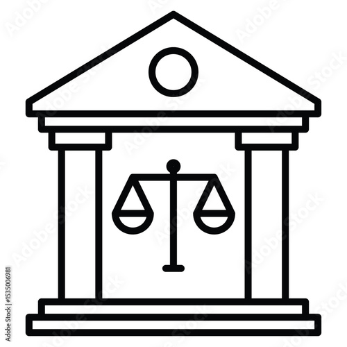 Court judgement icon simple flat icon vector symbol