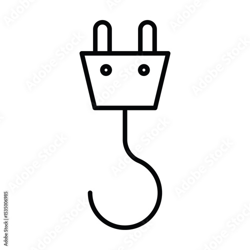 Crane hook icon simple flat icon vector symbol