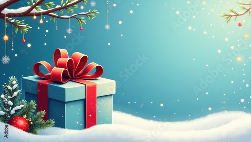 christmas background with gift boxes