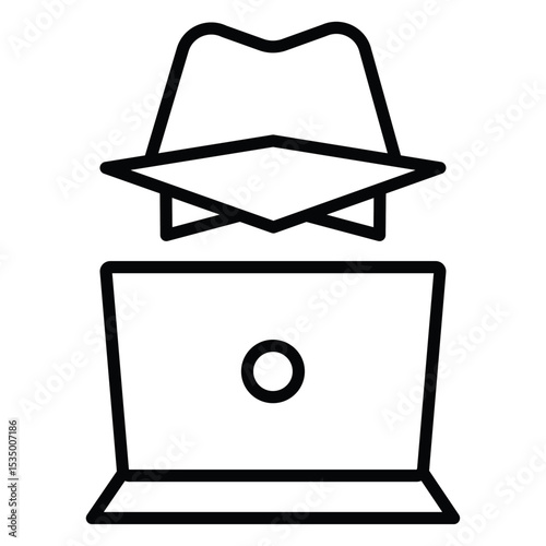 Cyber crime icon simple flat icon vector symbol