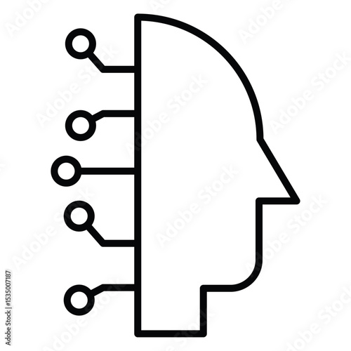 Cyborg icon simple flat icon vector symbol