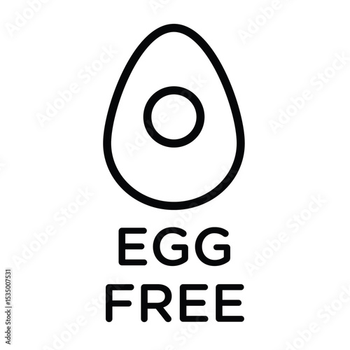 egg free icon simple flat icon vector symbol
