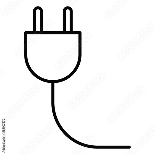 Electrical plug icon simple flat icon vector symbol