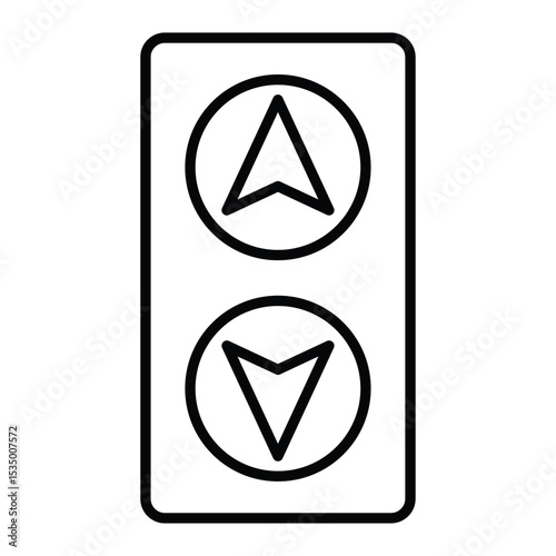 Elevator, lift button icon simple flat icon vector symbol
