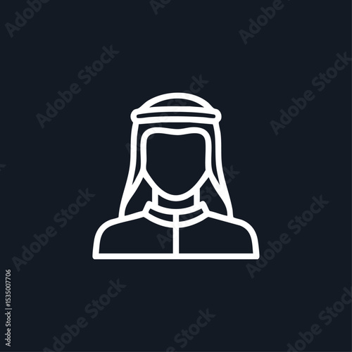 Arab icon logo flat vector design