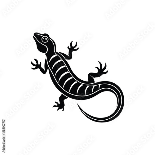 Minimal lizard icon vector illustration