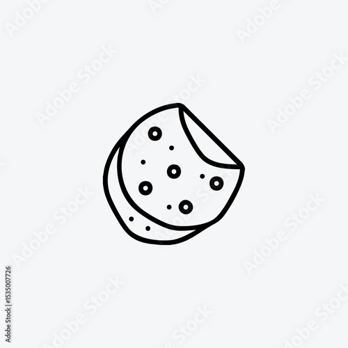 Tortillas icon logo flat vector design