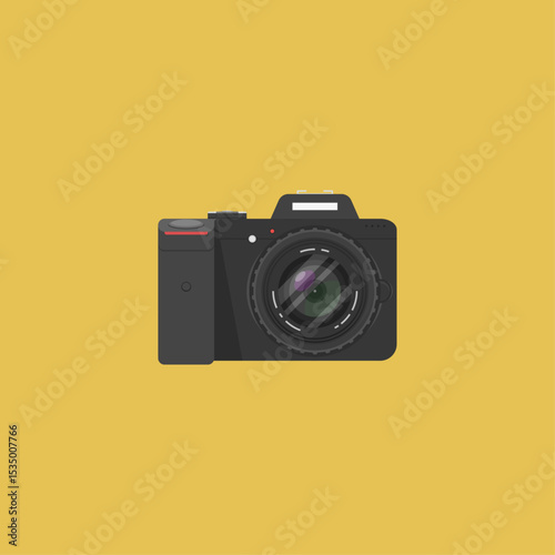 DSLR Camera icon logo flat vector design