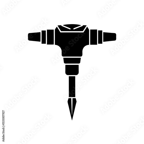 jackhammer icon on white background  .svg