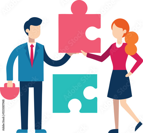 Businesswoman And Men Collaborating To Solve Problems