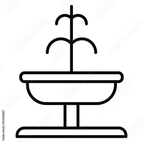 Fountain icon simple flat icon vector symbol