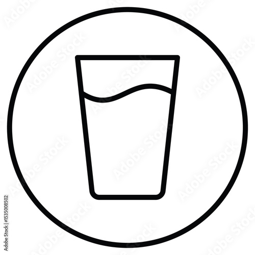 Glass of water icon simple flat icon vector symbol