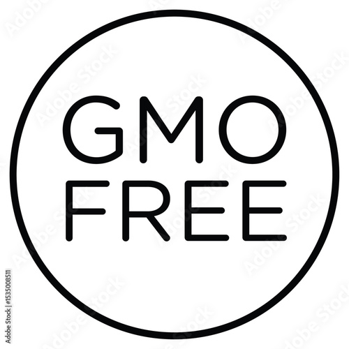 gmo free icon simple flat icon vector symbol