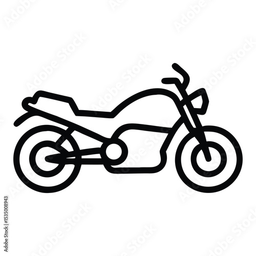Minimalist Motorcycle Vector Illustration Black and White
