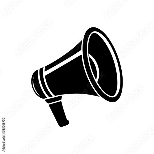 megaphone icon on white background  .svg