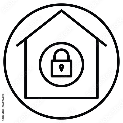 Home security icon simple flat icon vector symbol