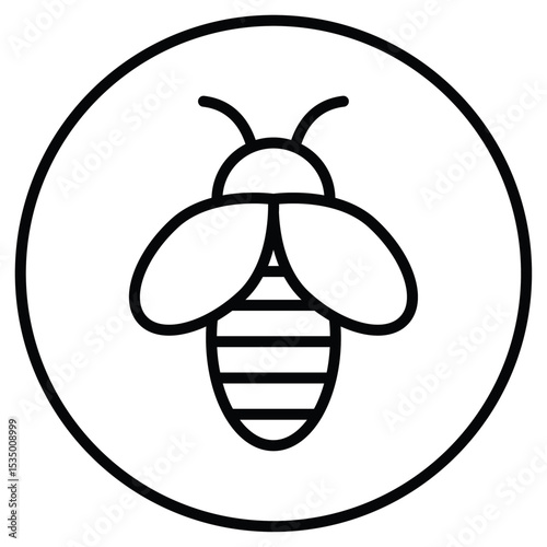 honey Bee icon simple flat icon vector symbol