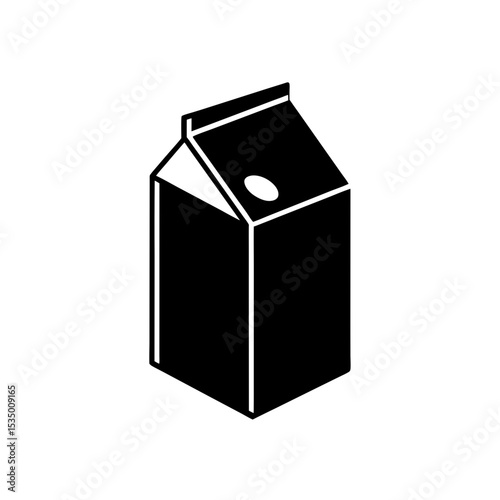 milk carton icon on white background  .svg