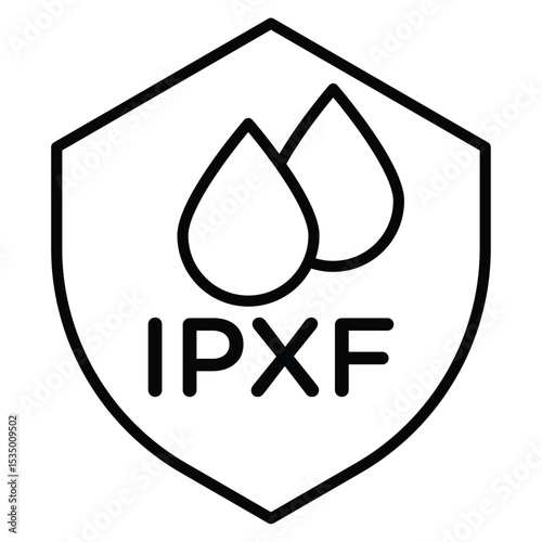 Ipx5 waterproof icon simple flat icon vector symbol