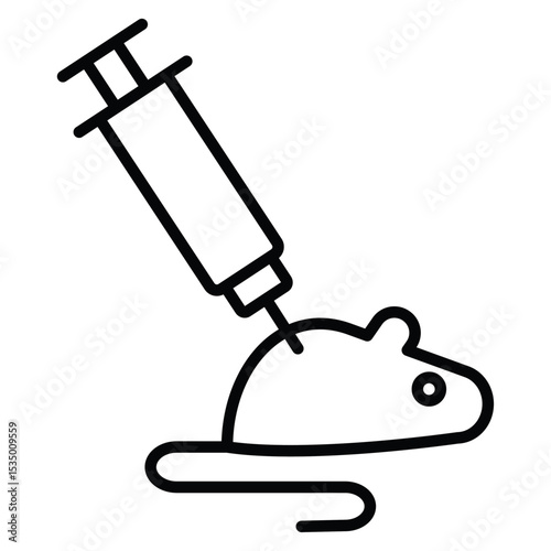 Lab rat experiment icon simple flat icon vector symbol