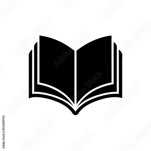open book icon on white background  .svg