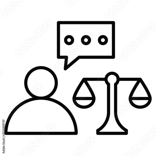 Legal advice icon simple flat icon vector symbol