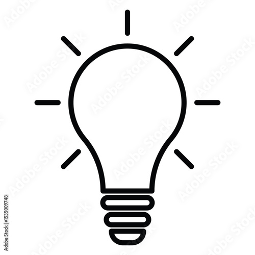 Lamp icon simple flat icon vector symbol