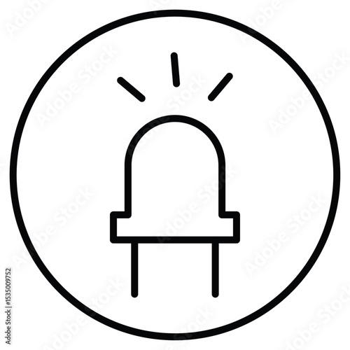 Led light bulb icon simple flat icon vector symbol