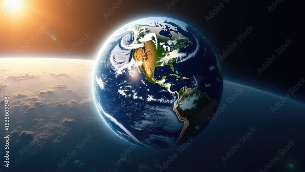 Fototapeta premium earth and moon