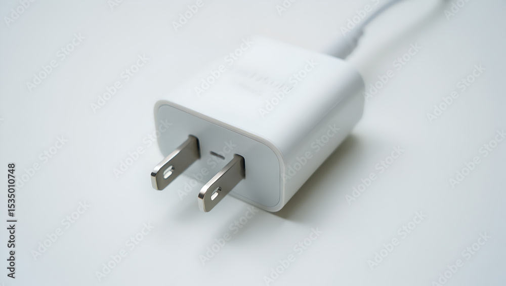 Fototapeta premium charger plug on white background