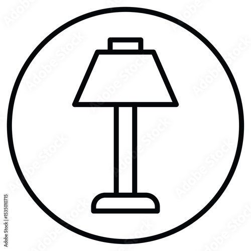 Night Bedside Lamp icon simple flat icon vector symbol