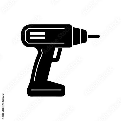 power drill icon on white background  .svg