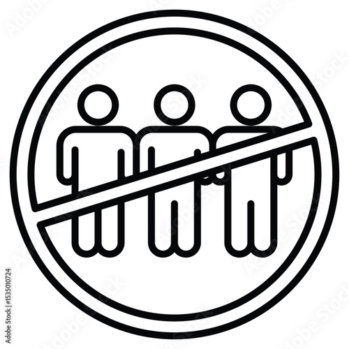 No gathering icon simple flat icon vector symbol