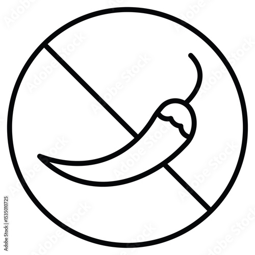 No spicy hot chilli icon simple flat icon vector symbol