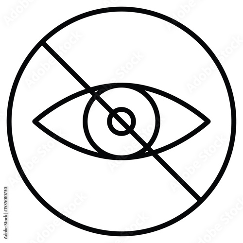 No view icon simple flat icon vector symbol