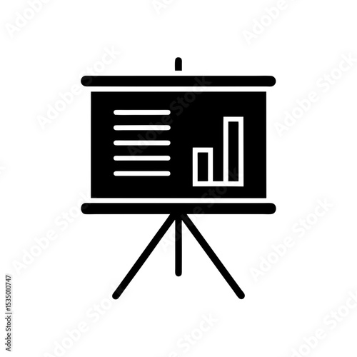presentation board icon on white background    .svg