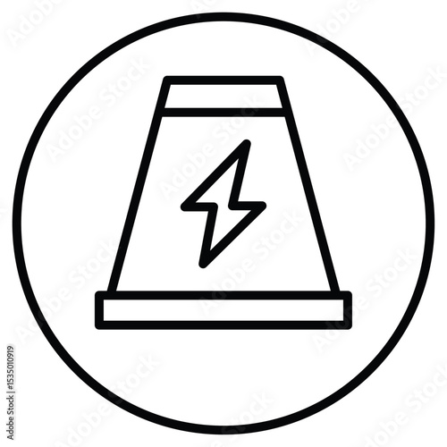 Nuclear power plant icon simple flat icon vector symbol