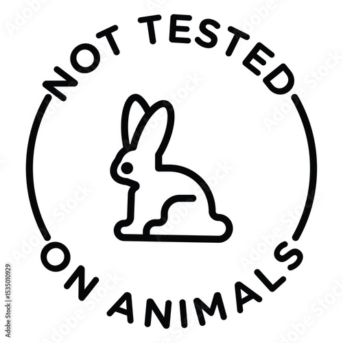 Not tested on animals icon simple flat icon vector symbol