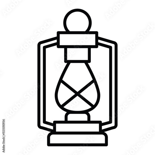 Oil lantern icon simple flat icon vector symbol
