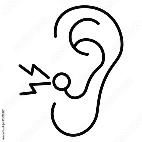Otitis icon simple flat icon vector symbol