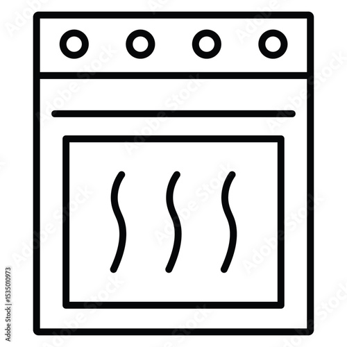 Oven icon simple flat icon vector symbol